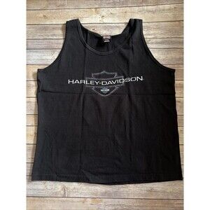 Harley-Davidson Men's XL Black Tank Top Sleeveless Shirt Biker USA 2002 Georgia